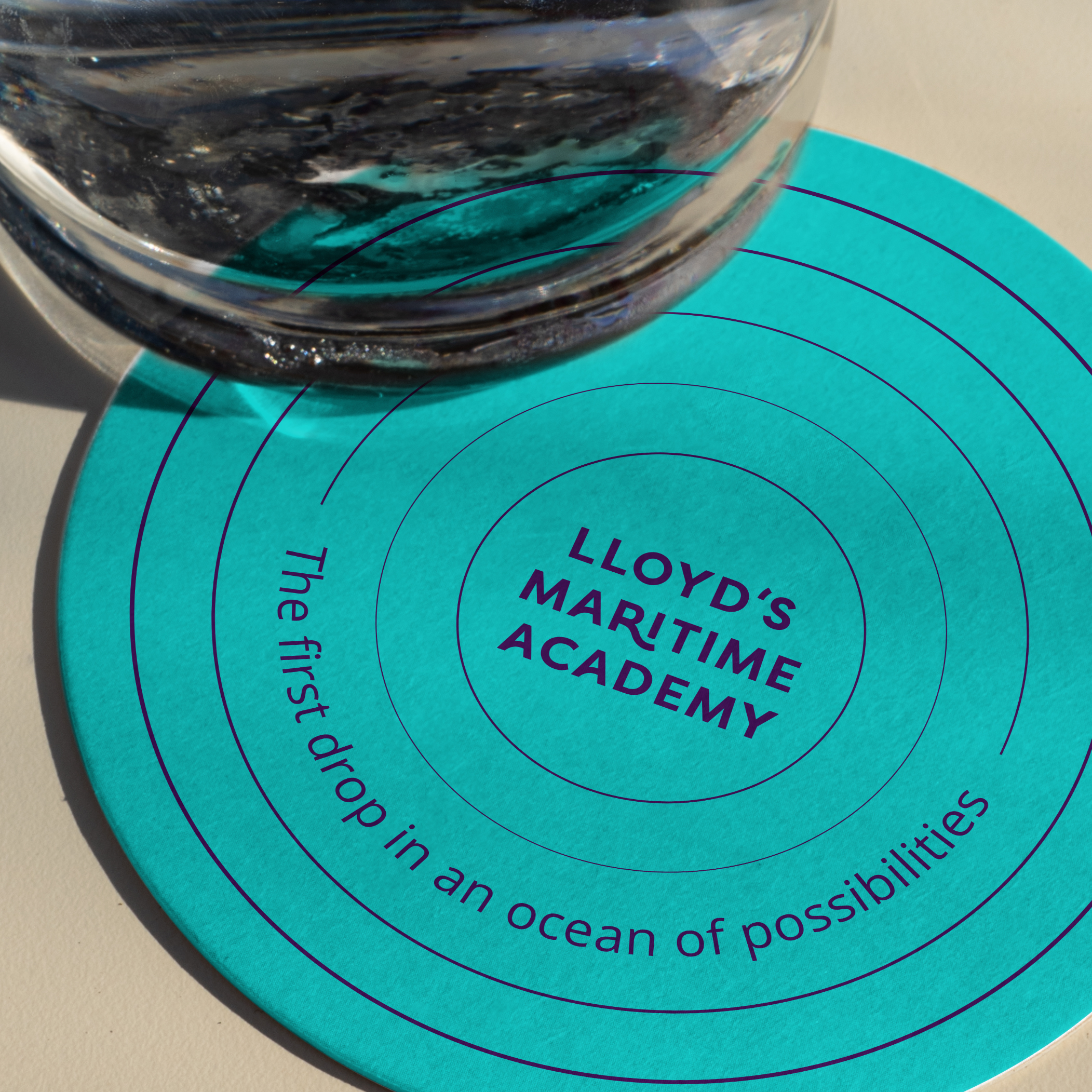 One drop in an ocean. Drinks coaster design